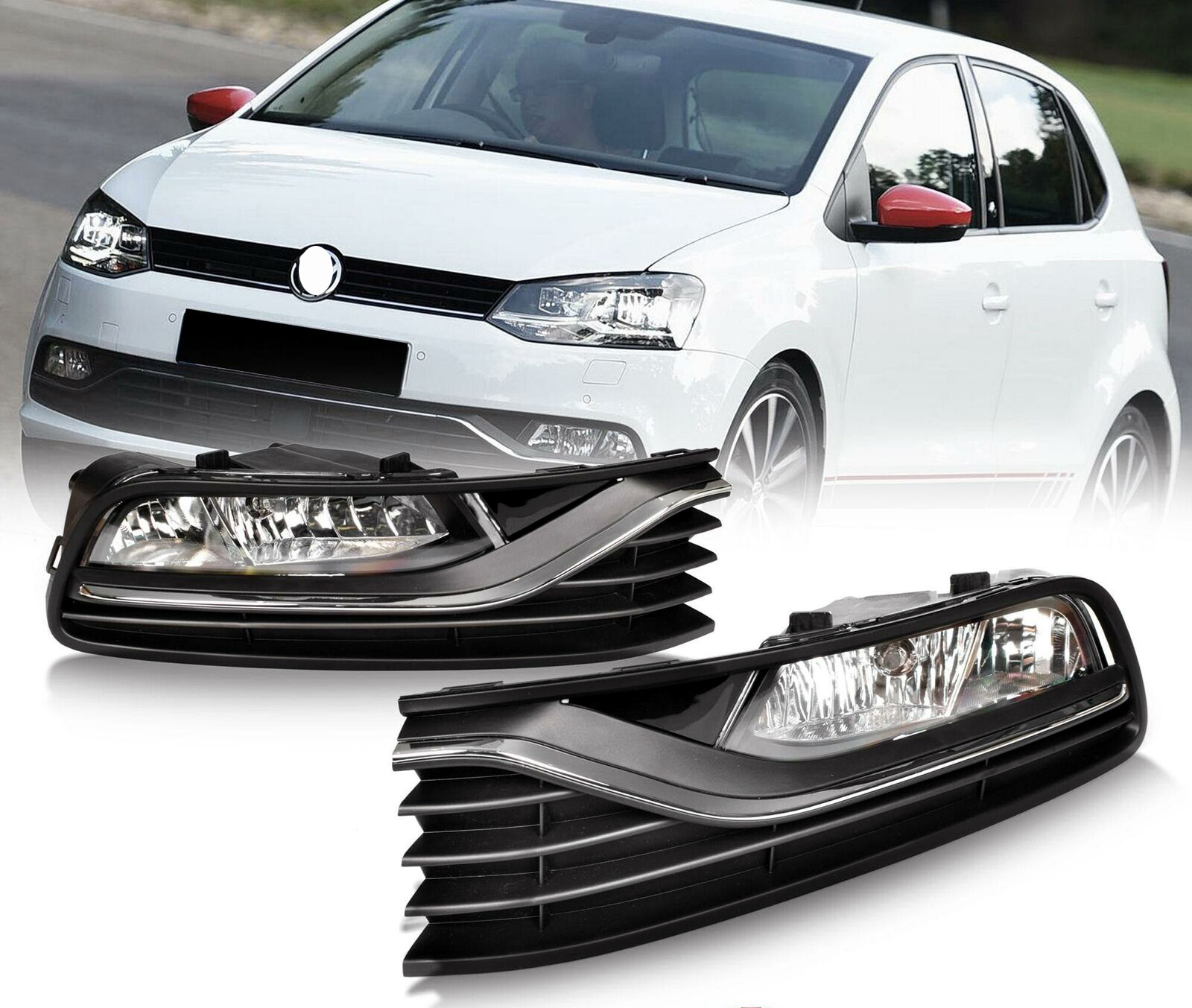 Fog Light Fog Lamp Fit For VW Polo 2014