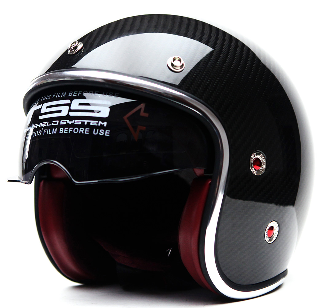 motorcycle scooter helmet casco moto DOT Carbon Fiber Retro vintage helmet adult YM-628