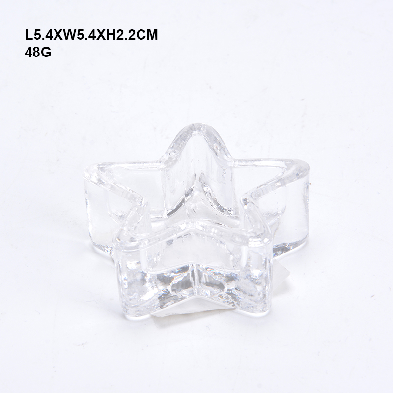 #Clear high quality glass candle holder