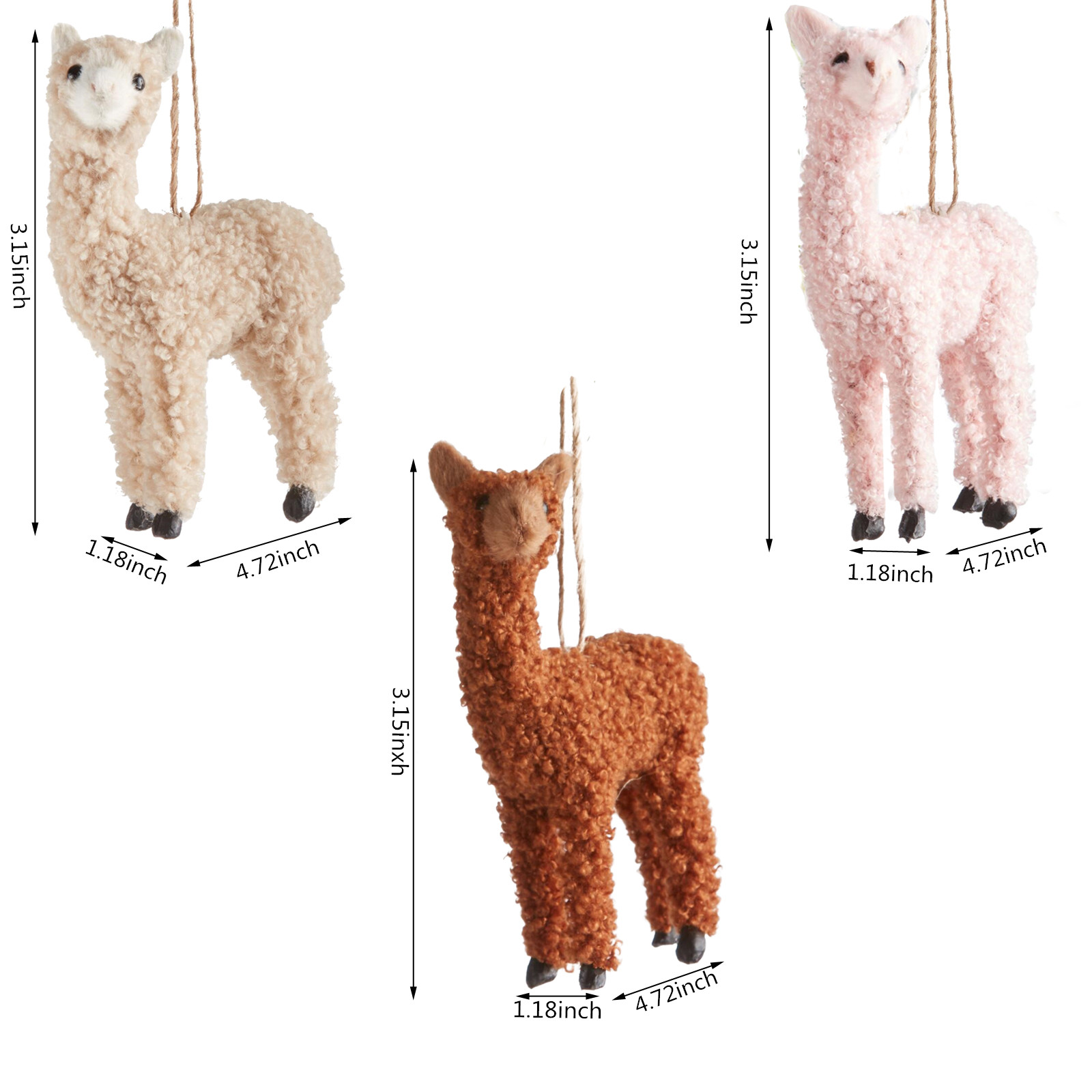 Set of 3 Alpacas