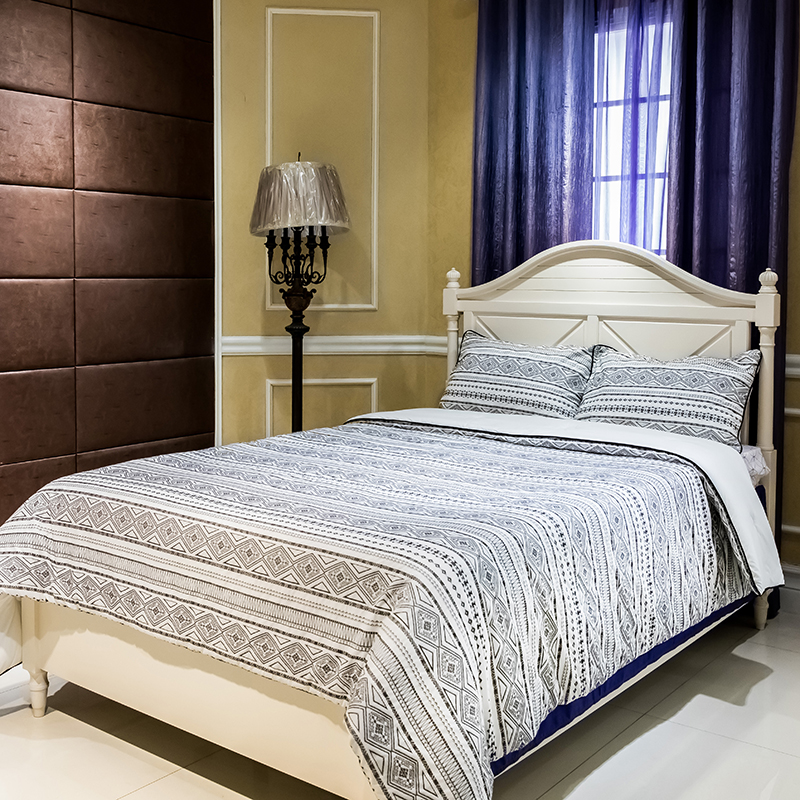 Textured stripes 3pc comforter set