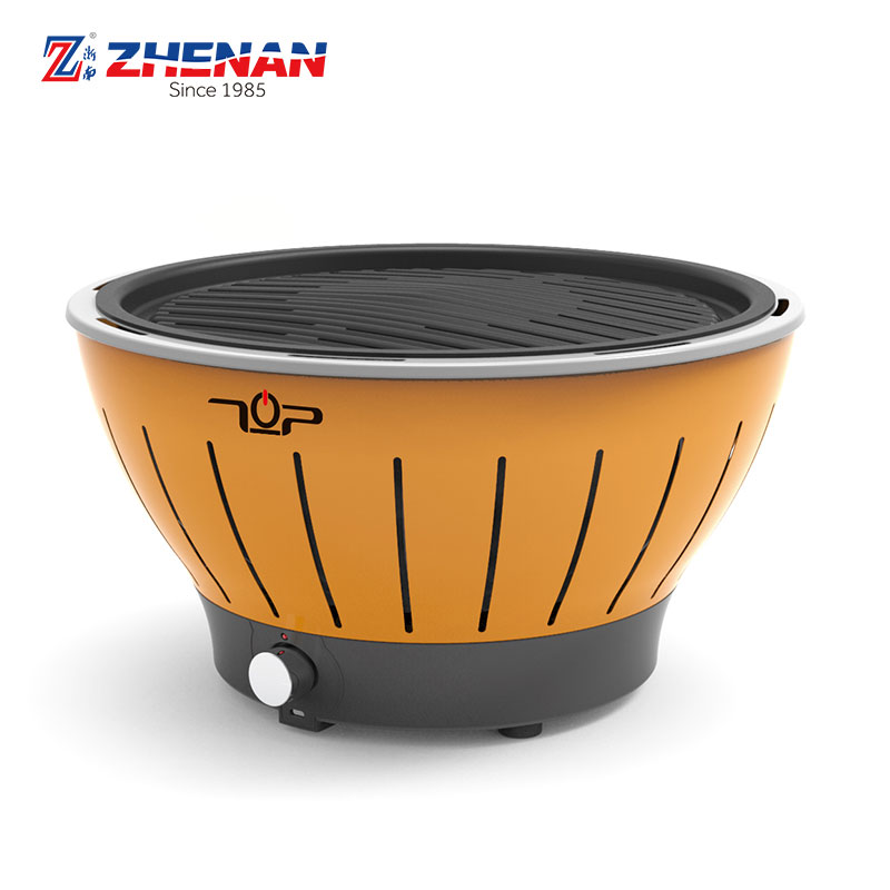 Mini Garden convenient portable smokeless battery operated round BBQ grill with Plate ZNBBQ8801