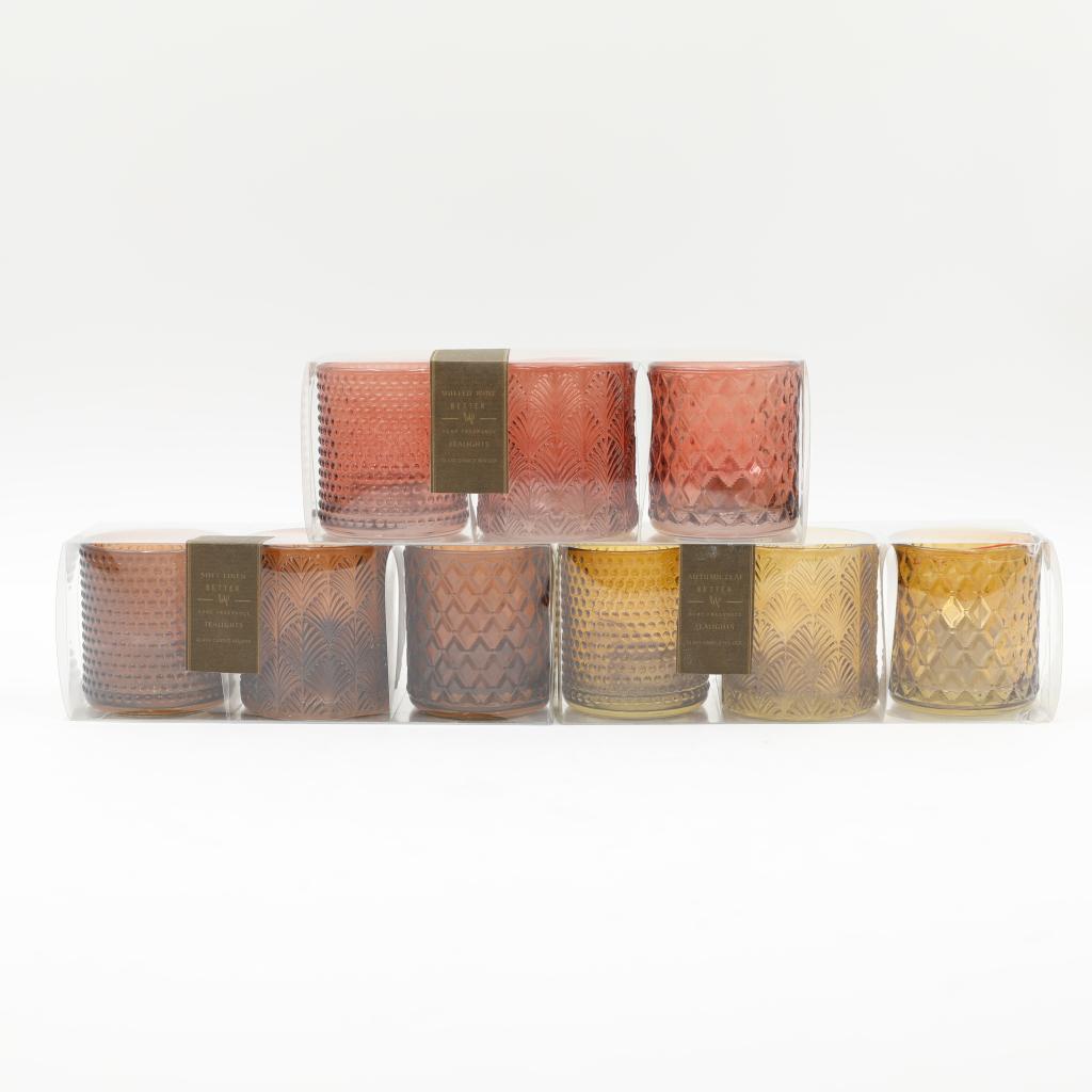 Glass candle holder