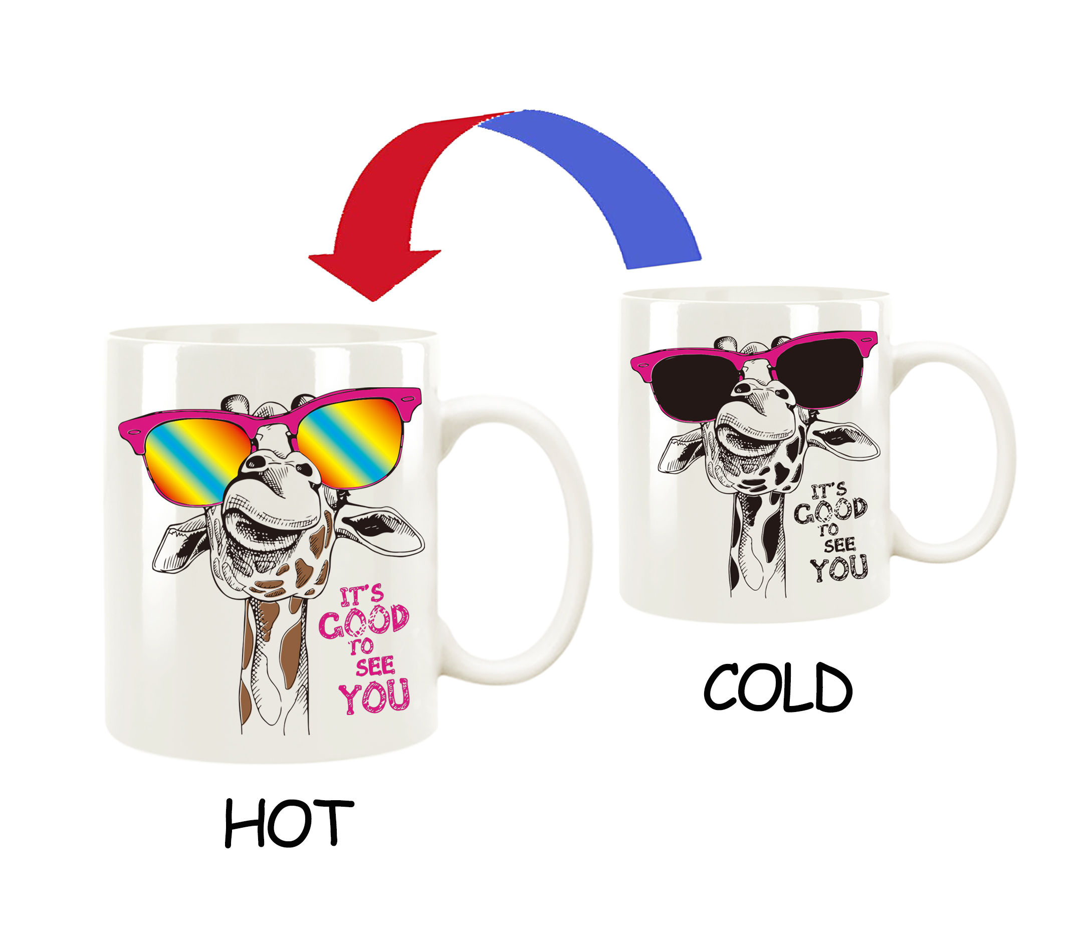 Ceramic color changing magic mug