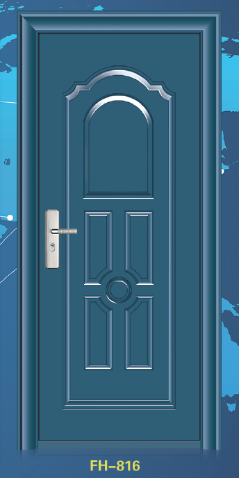 China Manufacturer Yekalon Exterior Security villa entrance metal steel door