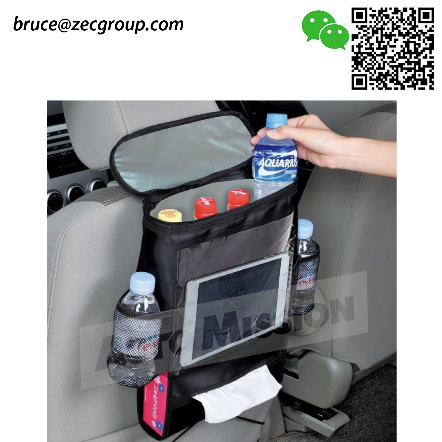 Back seat organizer