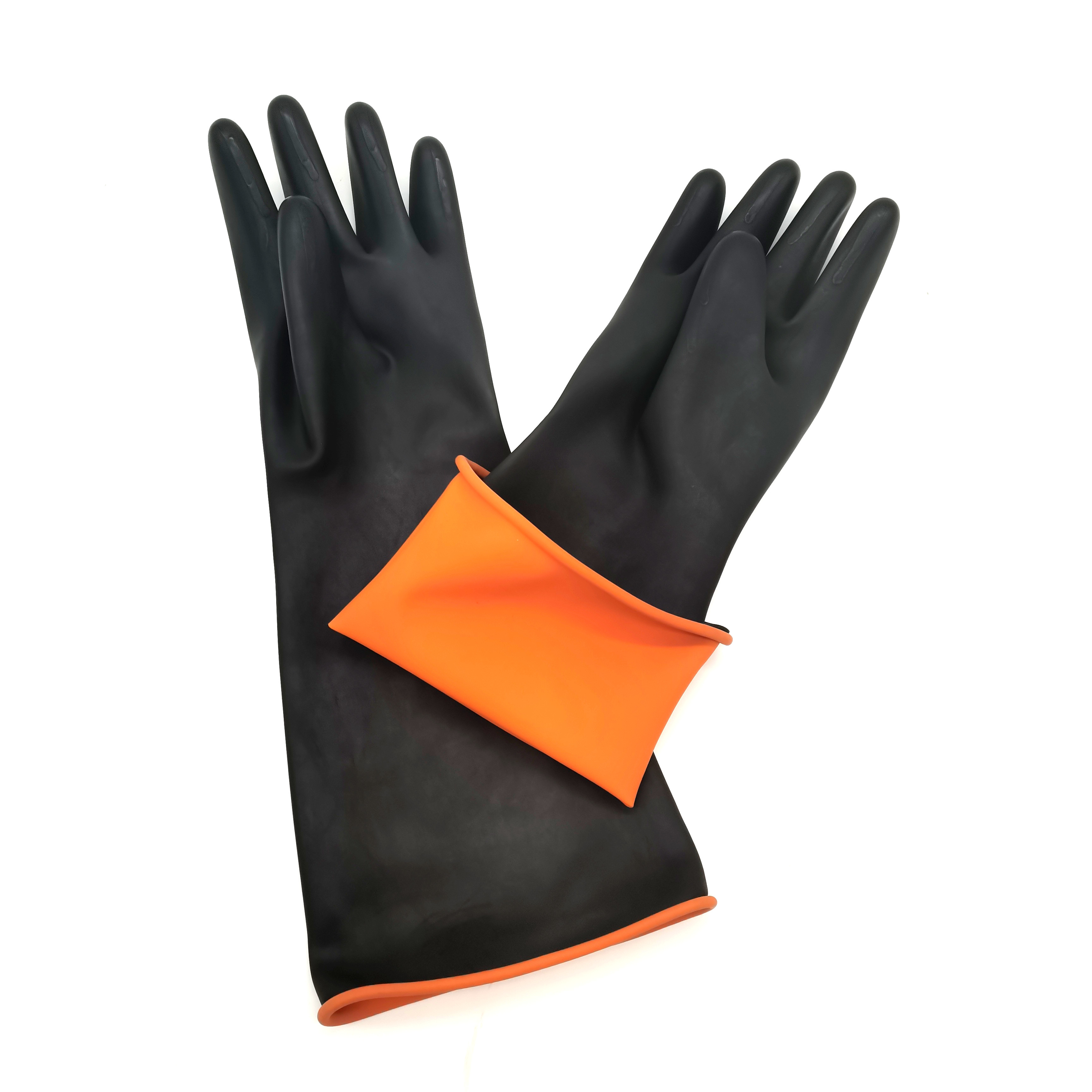 H1 series 18inches black industrial safety rubber gloves
