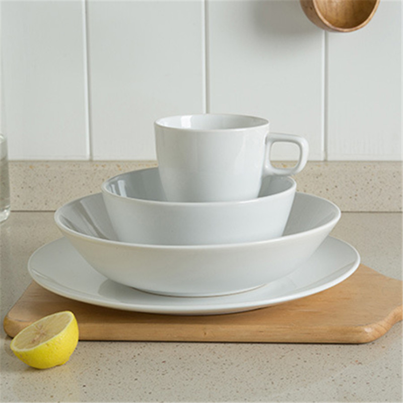 Nordic style Western style household ceramic tableware set Steak plate Soup bowl bowl plate plate noodle bowl rice Bowl