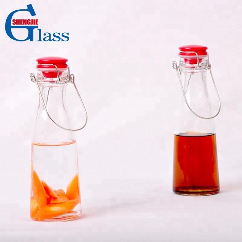Factory Hot Sale Glass Bottle 500ml Manufacturer Empty Clear Glass Swing Top Bottle Glass Bale Wire Bottle