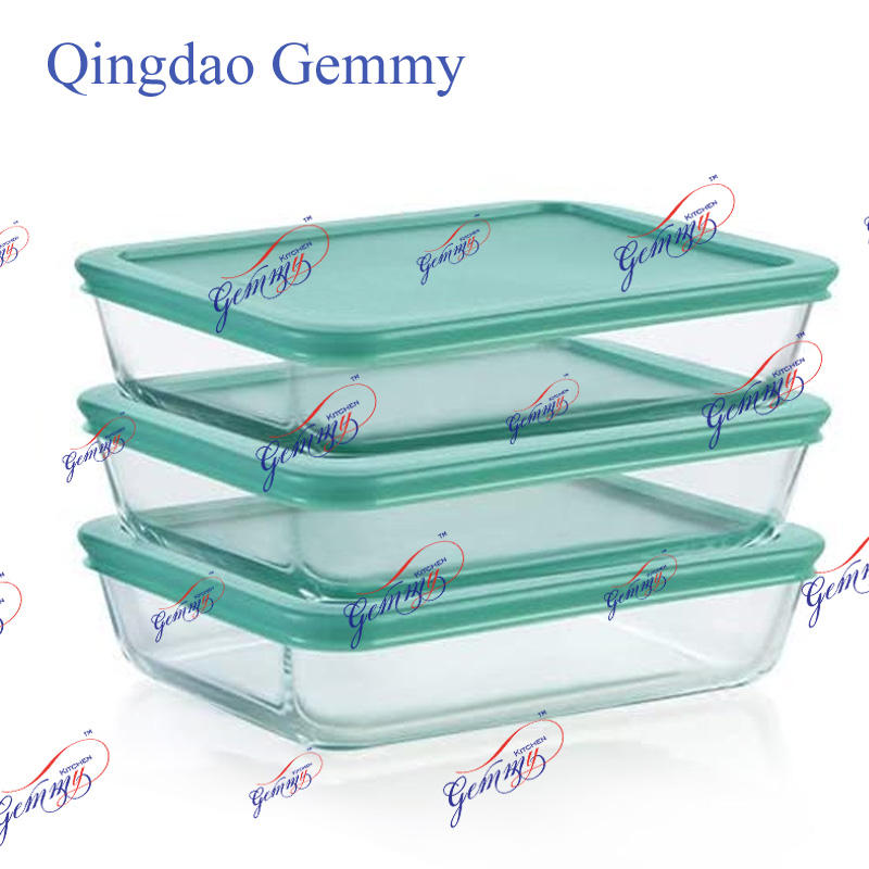High borosilicate glass ovenware with lid set