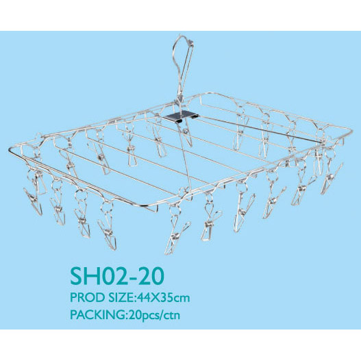 Stainless steel hanger with 20pegs