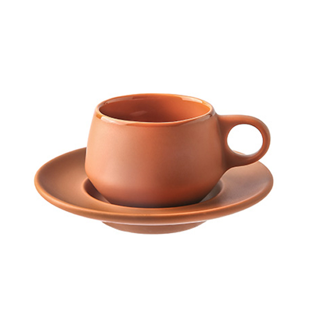Hot Nordic Matt Ceramic Coffee Cups Mugs with Saucer