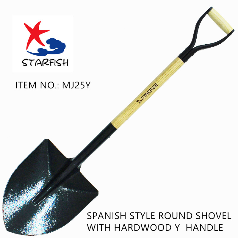 Round Shovel With Hardwood Y Handle