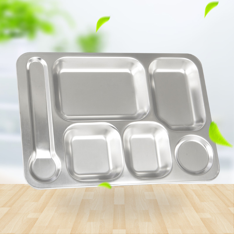 RGS-GC2276 stainless steel fast food plate SS201 for canteen SNACK PLATE
