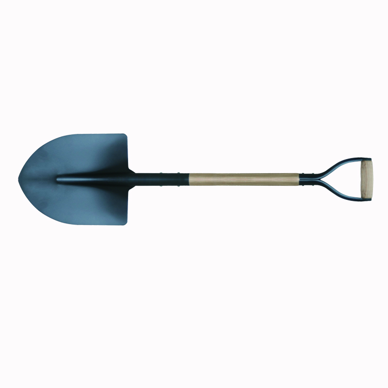 Round Shovel Wooden Handle Iron Y Grip