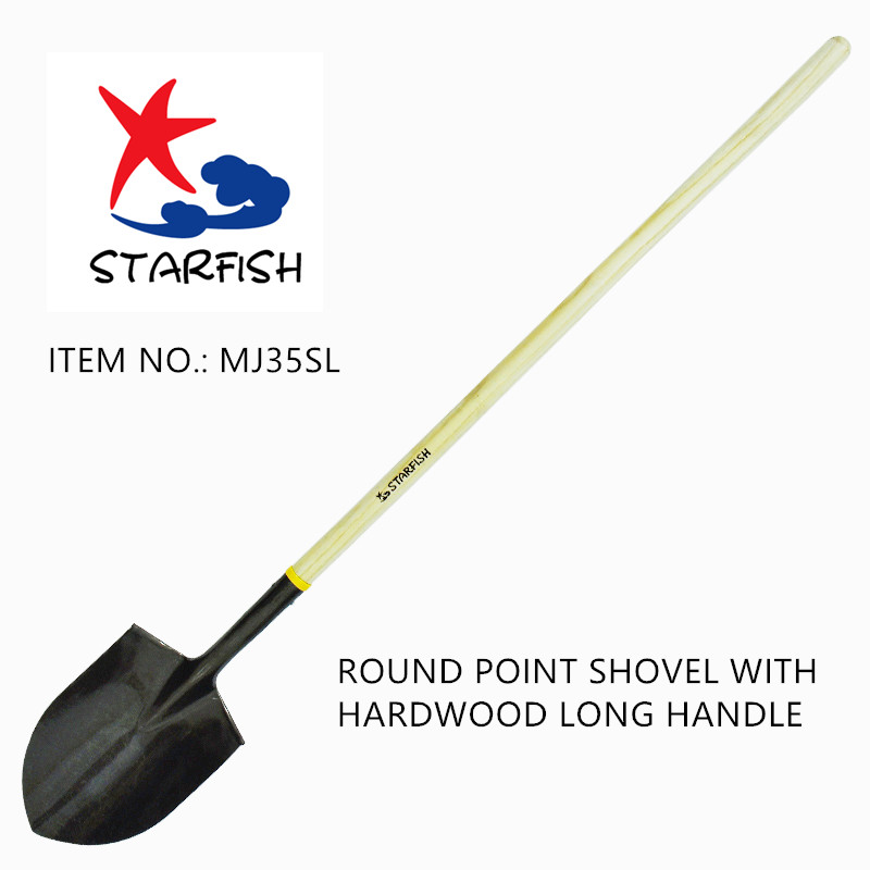 Round Shovel With Hardwood Long Handle