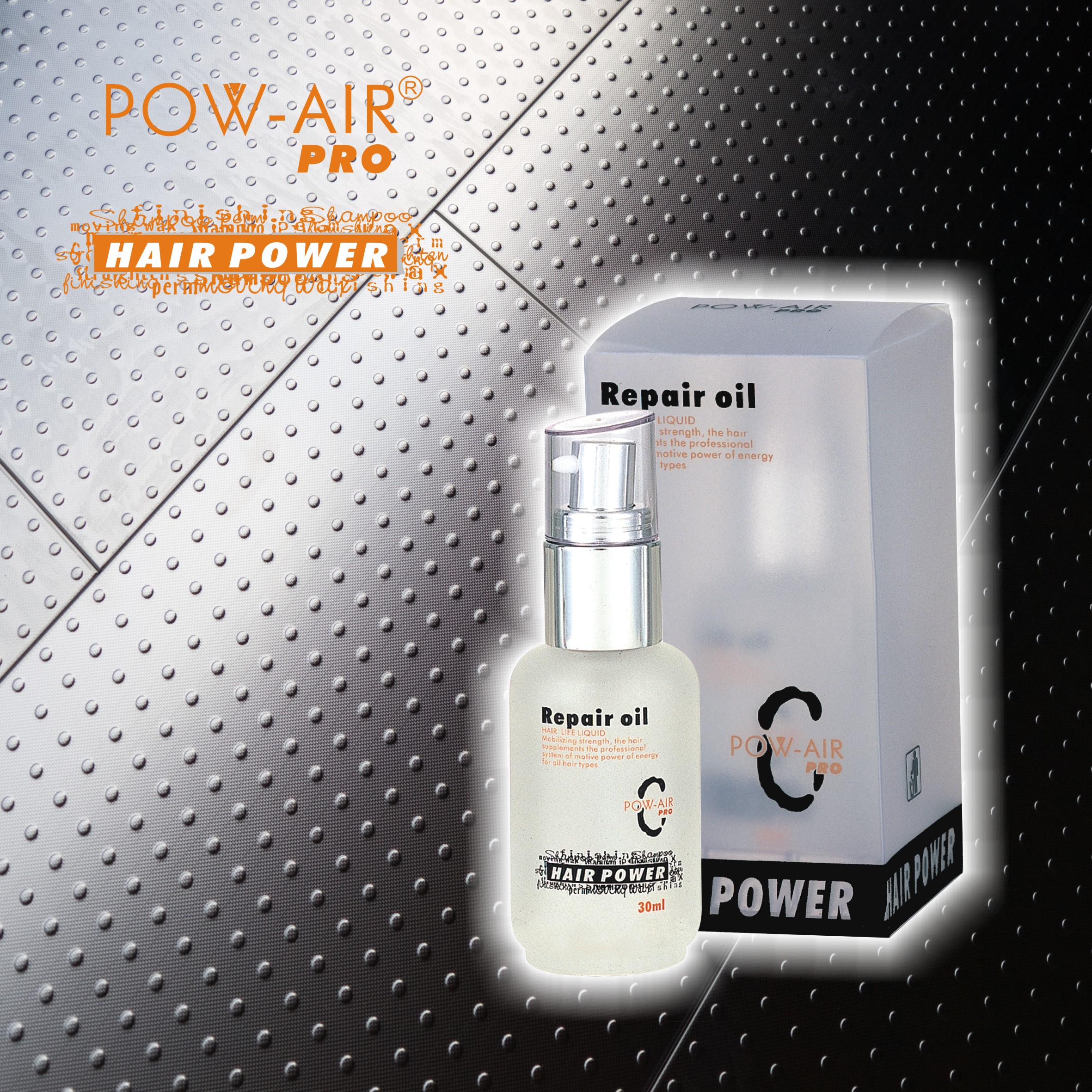 POW-AIR 30ml Hair Repair Oil Serum booster to restore dry, brittle, colored, frizzy, permed hair. Concentrated hair repair serum