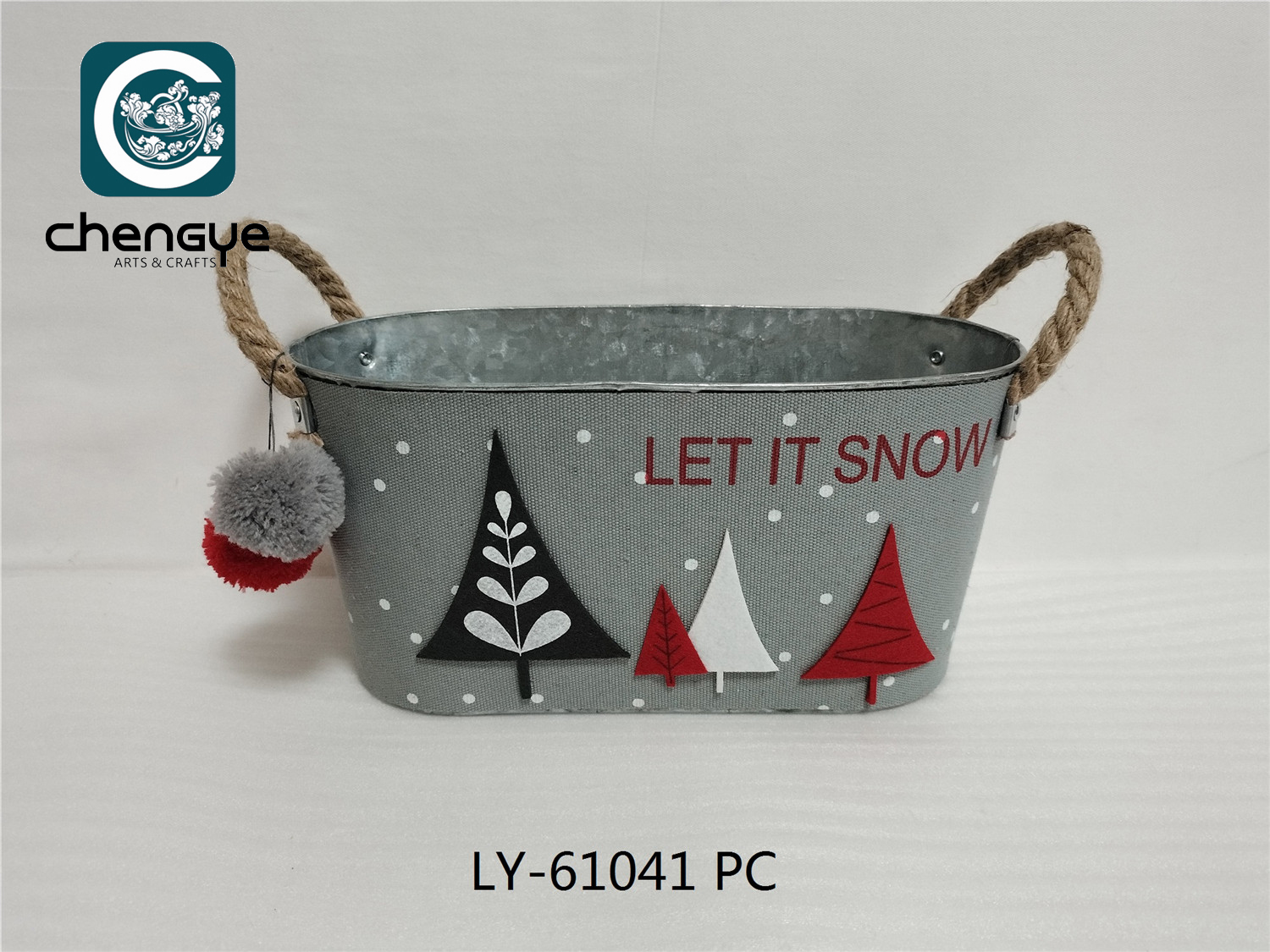 Metal Bucket, Christmas，storage