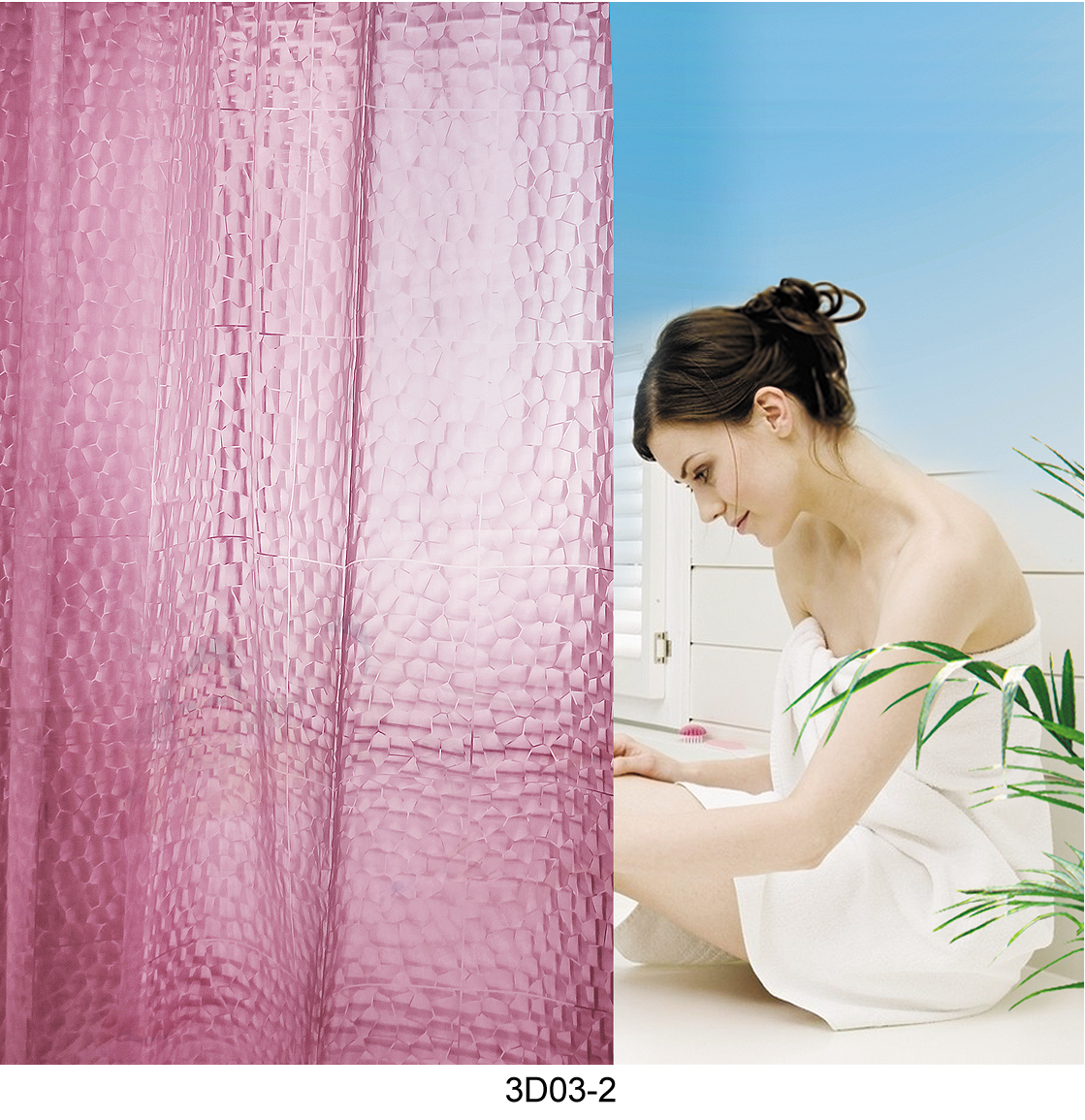 3d Peva Shower Curtain