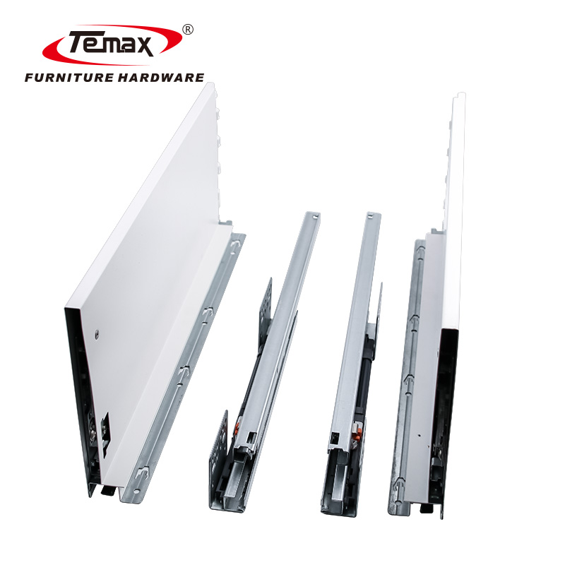 183MM Soft close slim metal box drawer slide