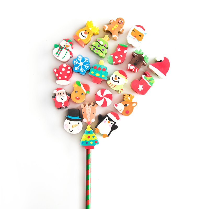 Cute cartoon christmas pencil