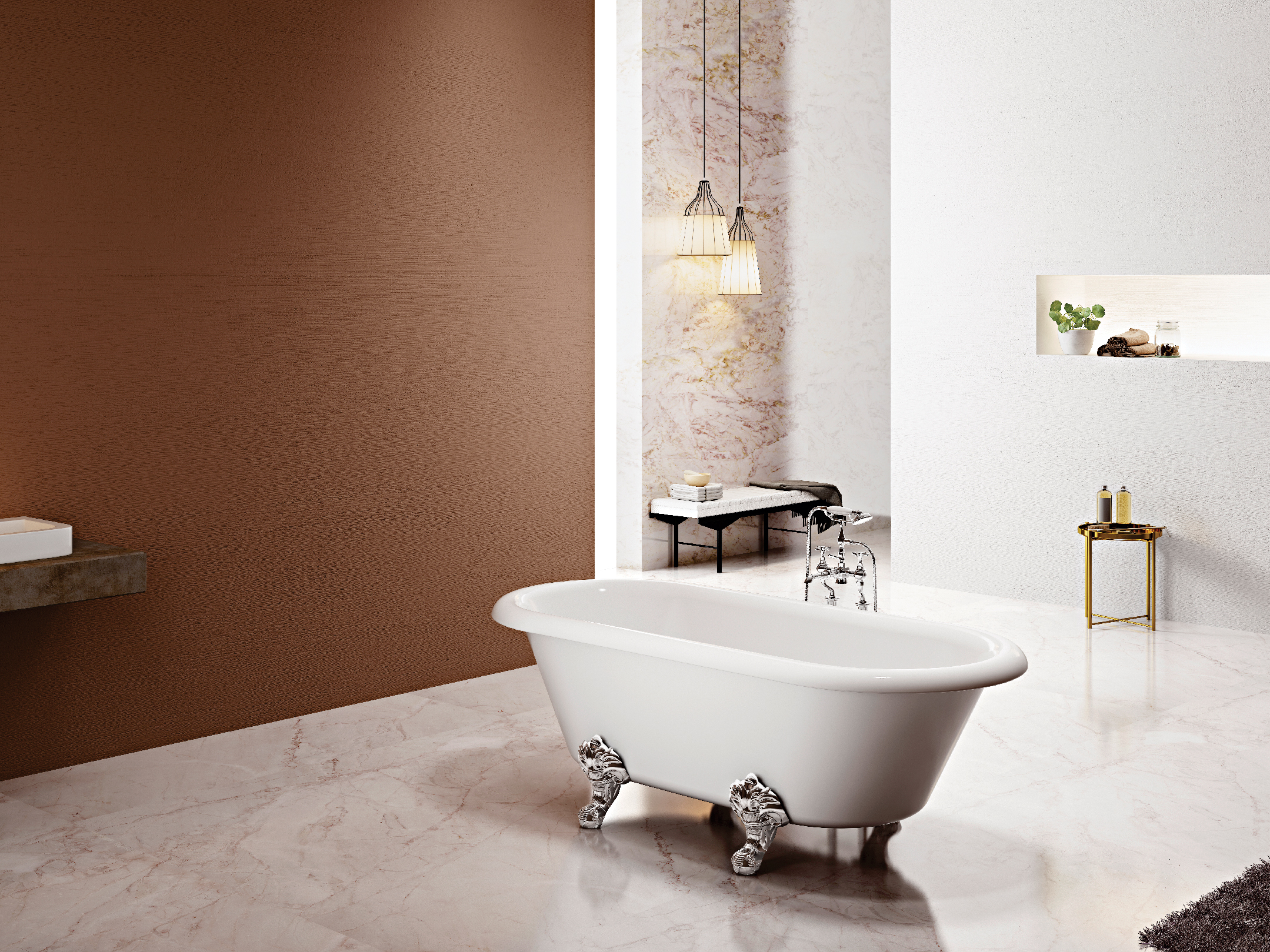 Acrylic claw foot bathtub