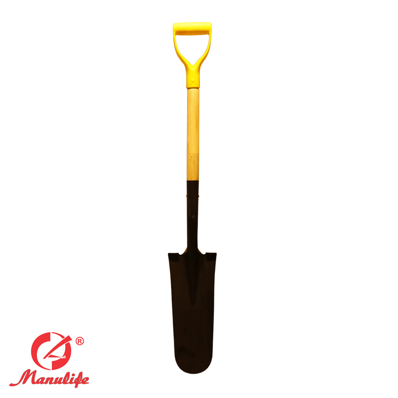 Short wood handle shovel,spade,irrigation spade,steel spade,steel shovel