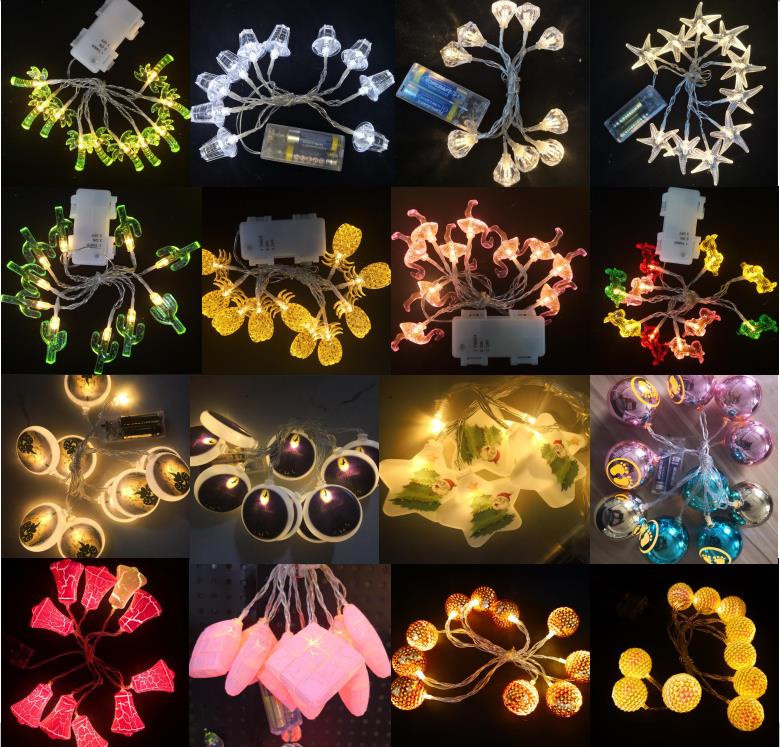 Battery operated light chain/ led string light(with Plastic deco part)