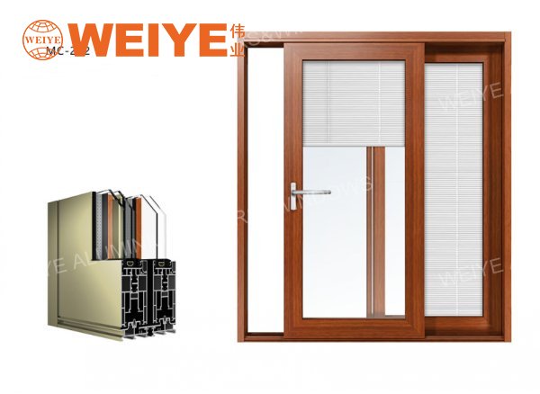135 Lifting sliding door with blinds inside