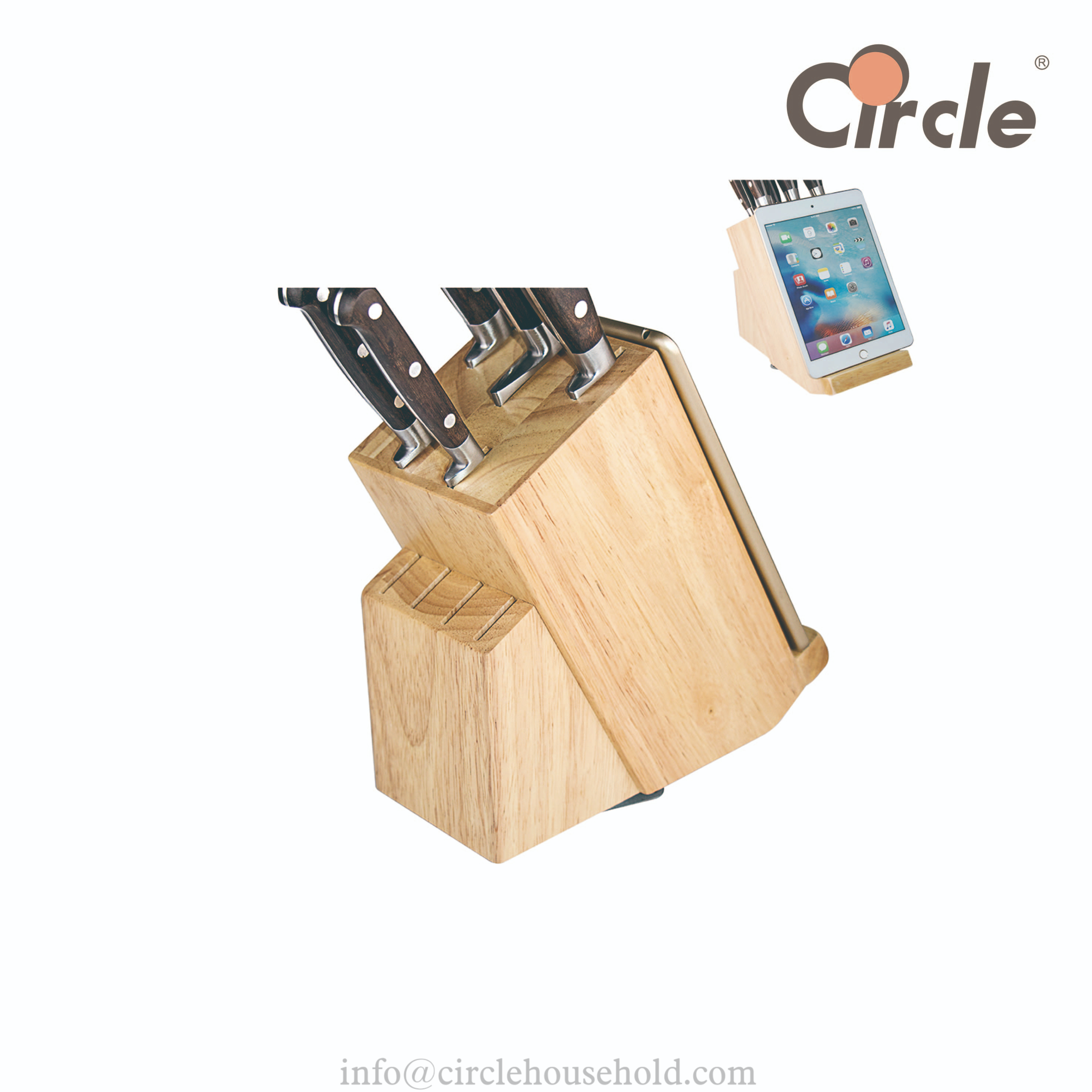 Ipad Knife Block With Rotating Bottom