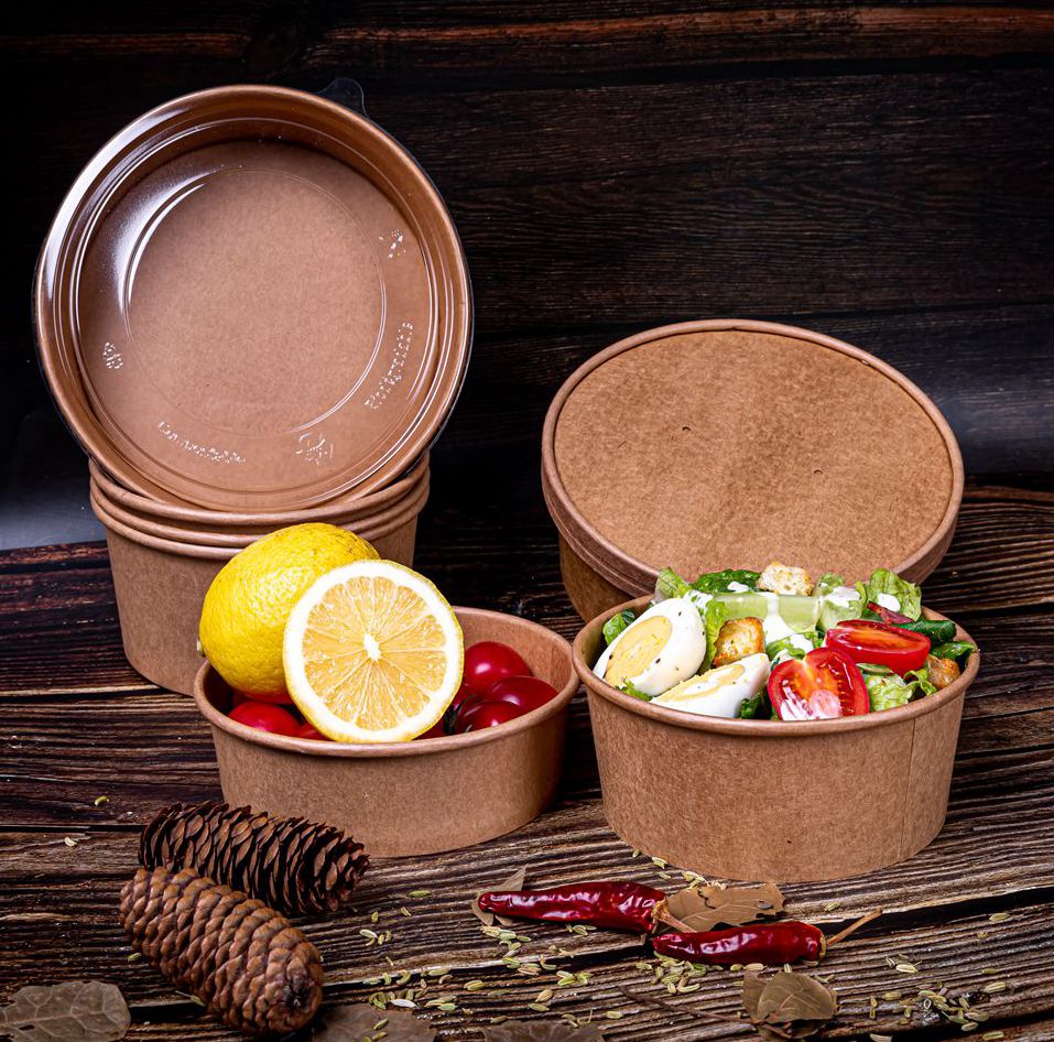 Pe /Pla Coated Salad Bowl 500ml-1300ml