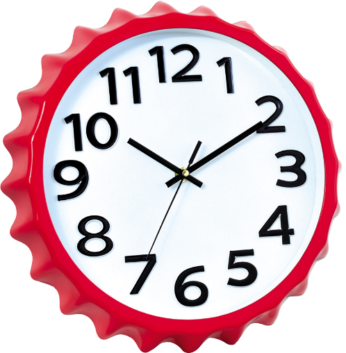 Wall clock; quartz clock; outer numbers; modern design;simple round clock; 13inch 33cm;beer clock