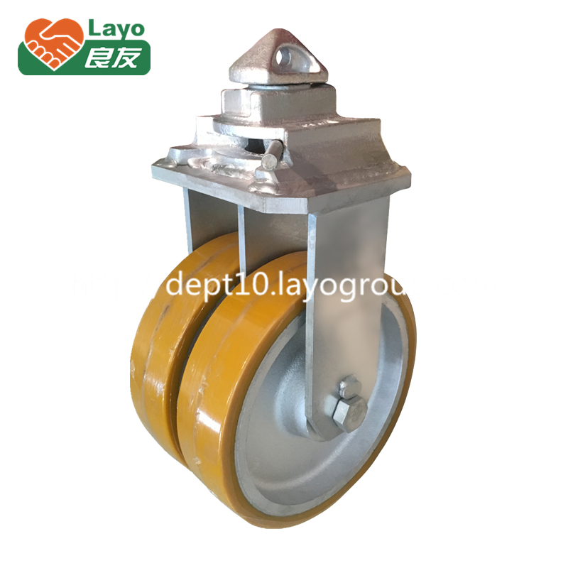 6''-12" double wheel container caster