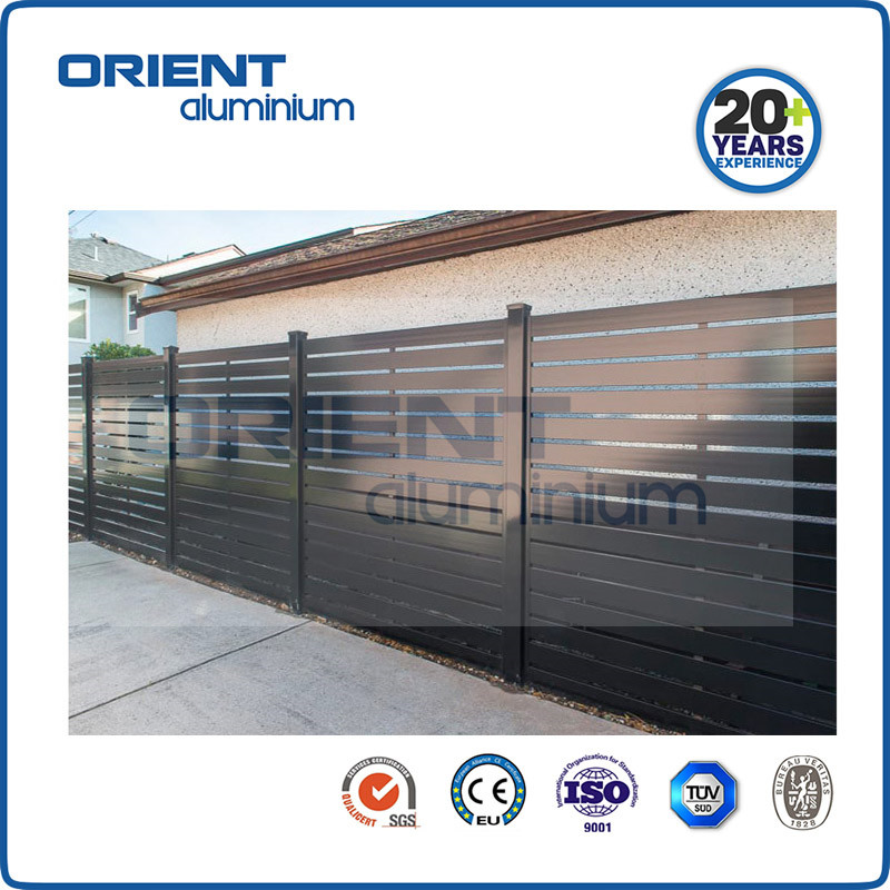Garden Aluminum Balcony Privacy Fence Profile Horizontal Slat Fencing
