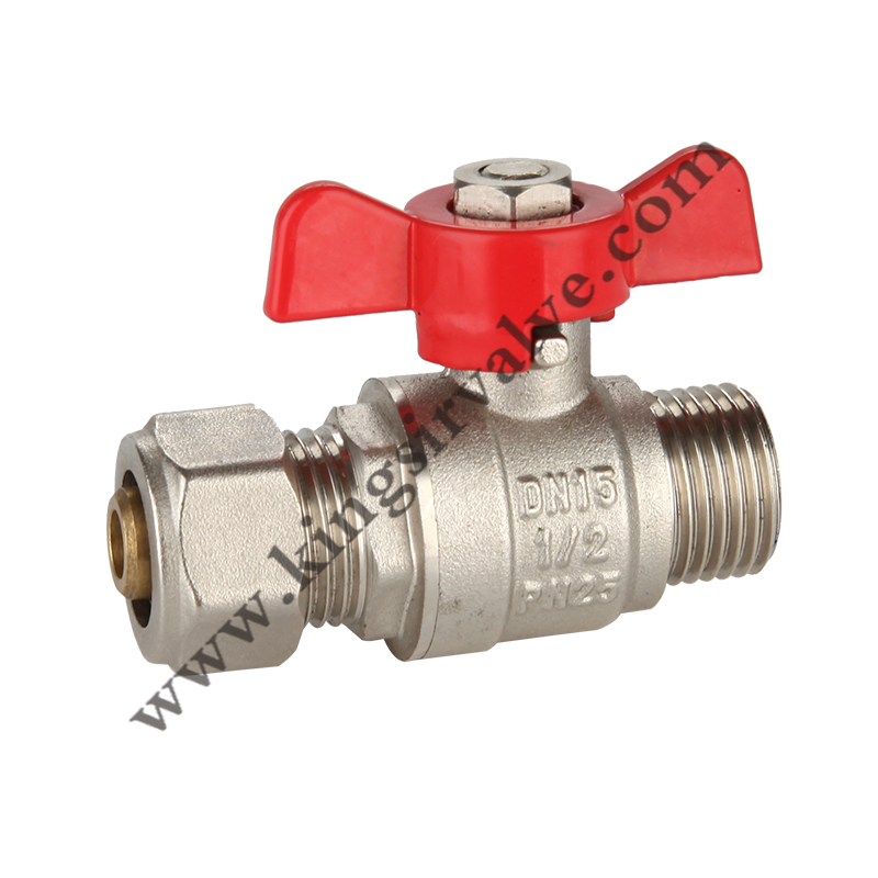 Butterfly handle brass ball valves