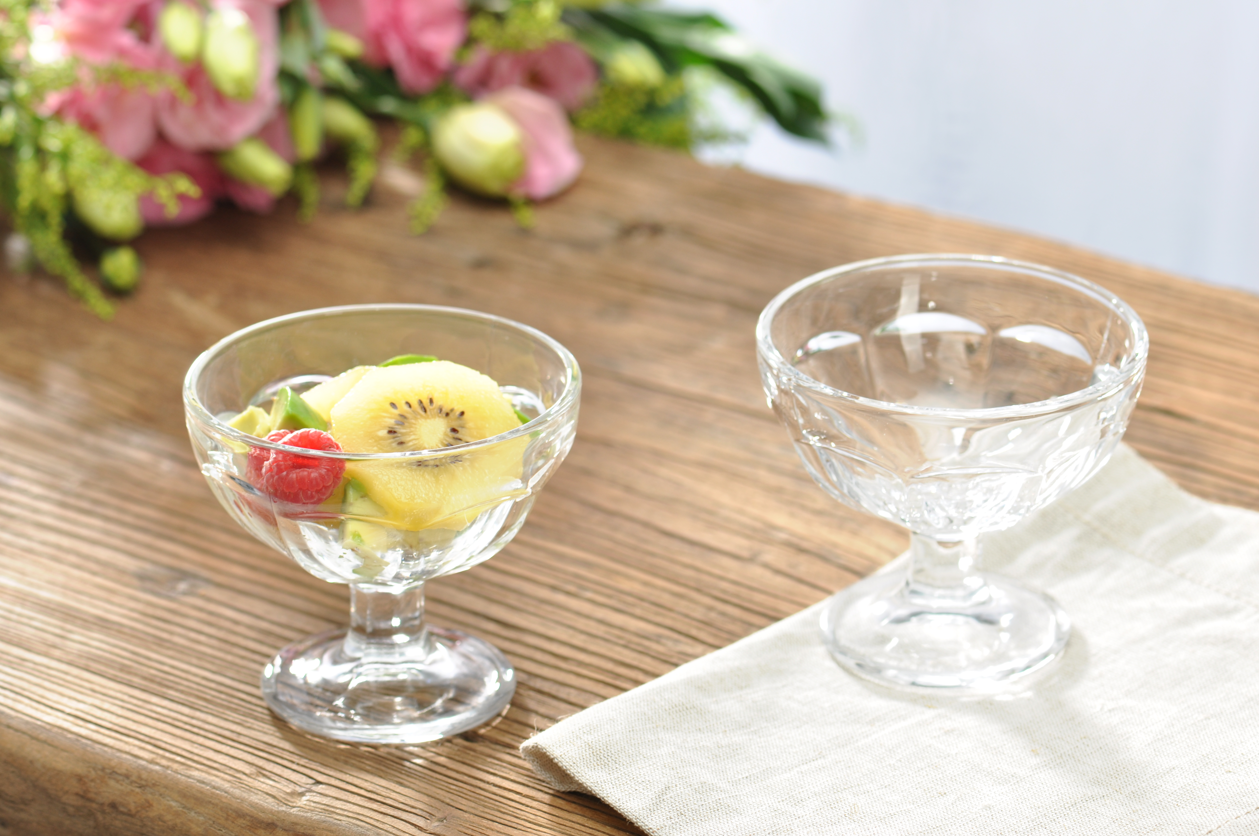 glass icecream cup