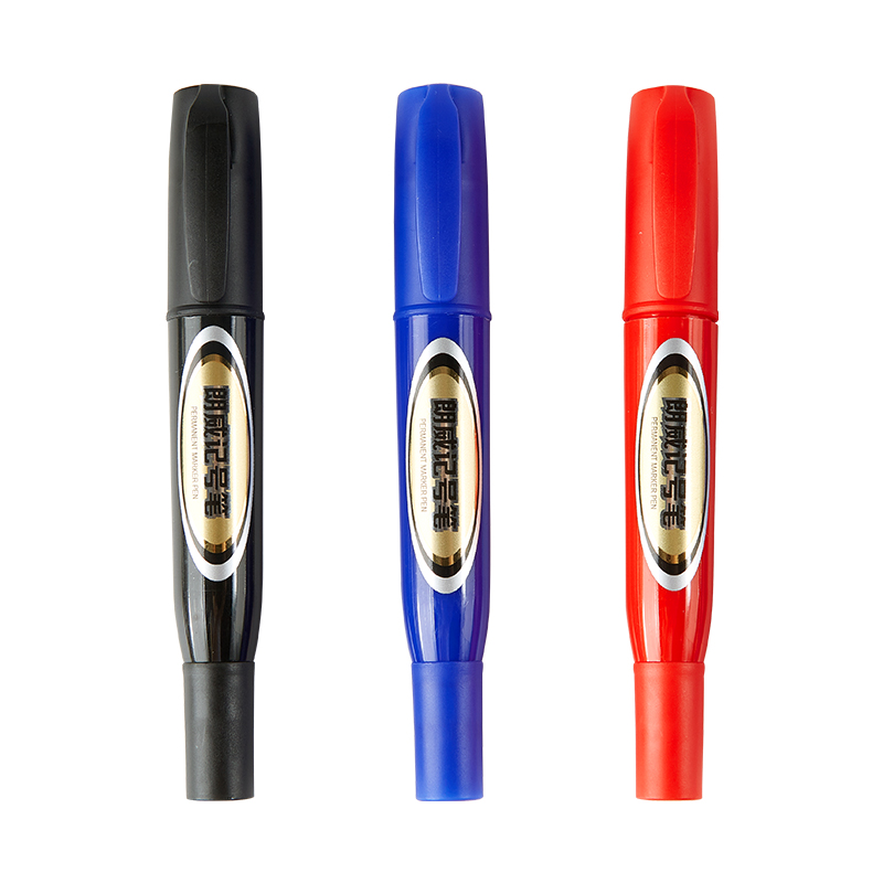 MP2909 permanent marker pen oil based ink fiber dual tip refillable permanent marker multi-function marker black blue red Double tips permanent marker