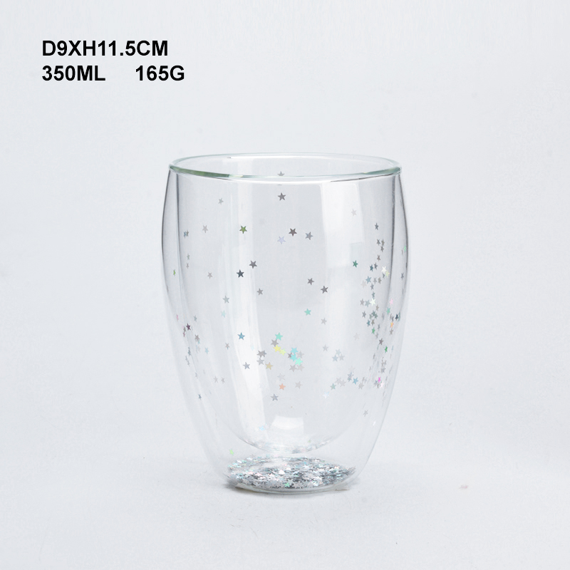 #High borosilicate double wall glass cups