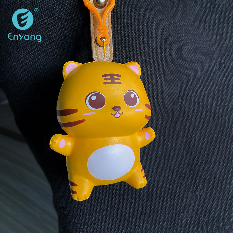 PU Stress Tiger Keychain