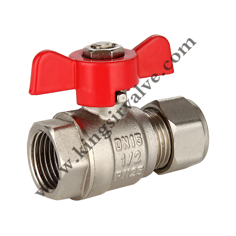 Butterfly handle nickel plating valve