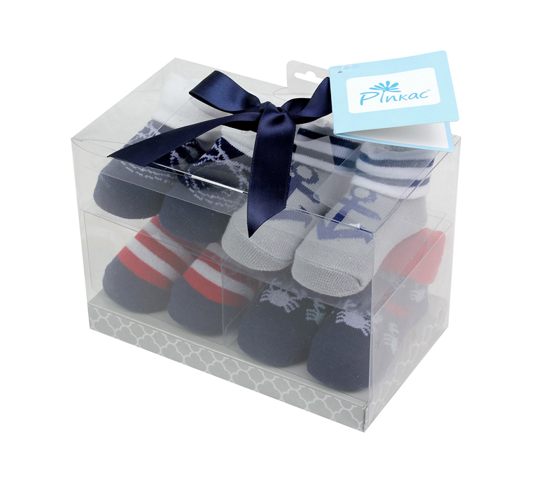 breathable baby socks infant cotton socks pvc box gift set kids socks four pairs