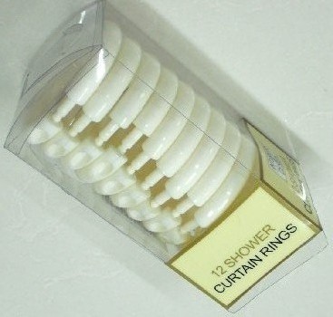 12pcs O Shaped Plastic Shower Curtain Hook