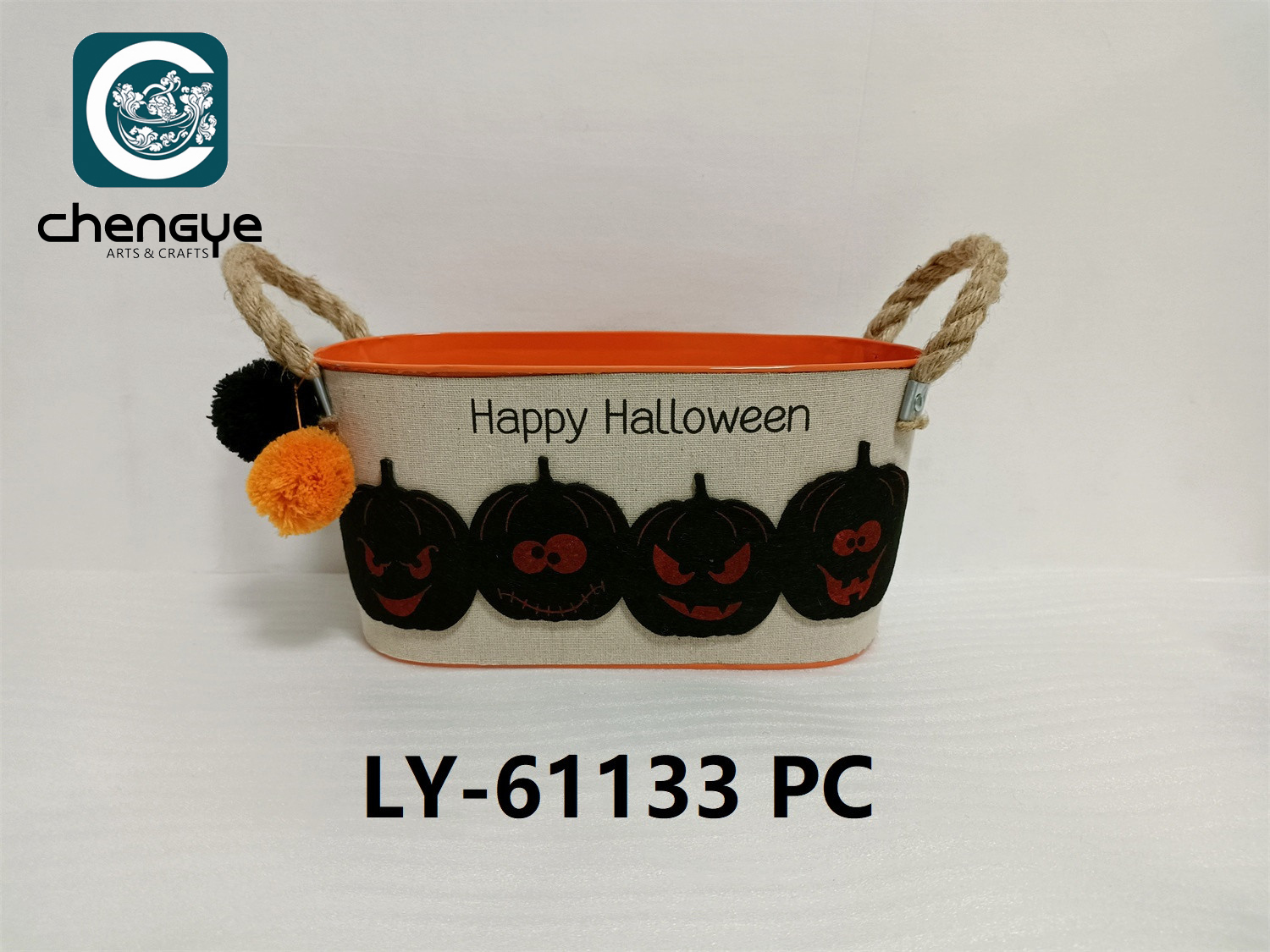 METAL BUCKET, Halloween，STORAGE, pumpkin lamp