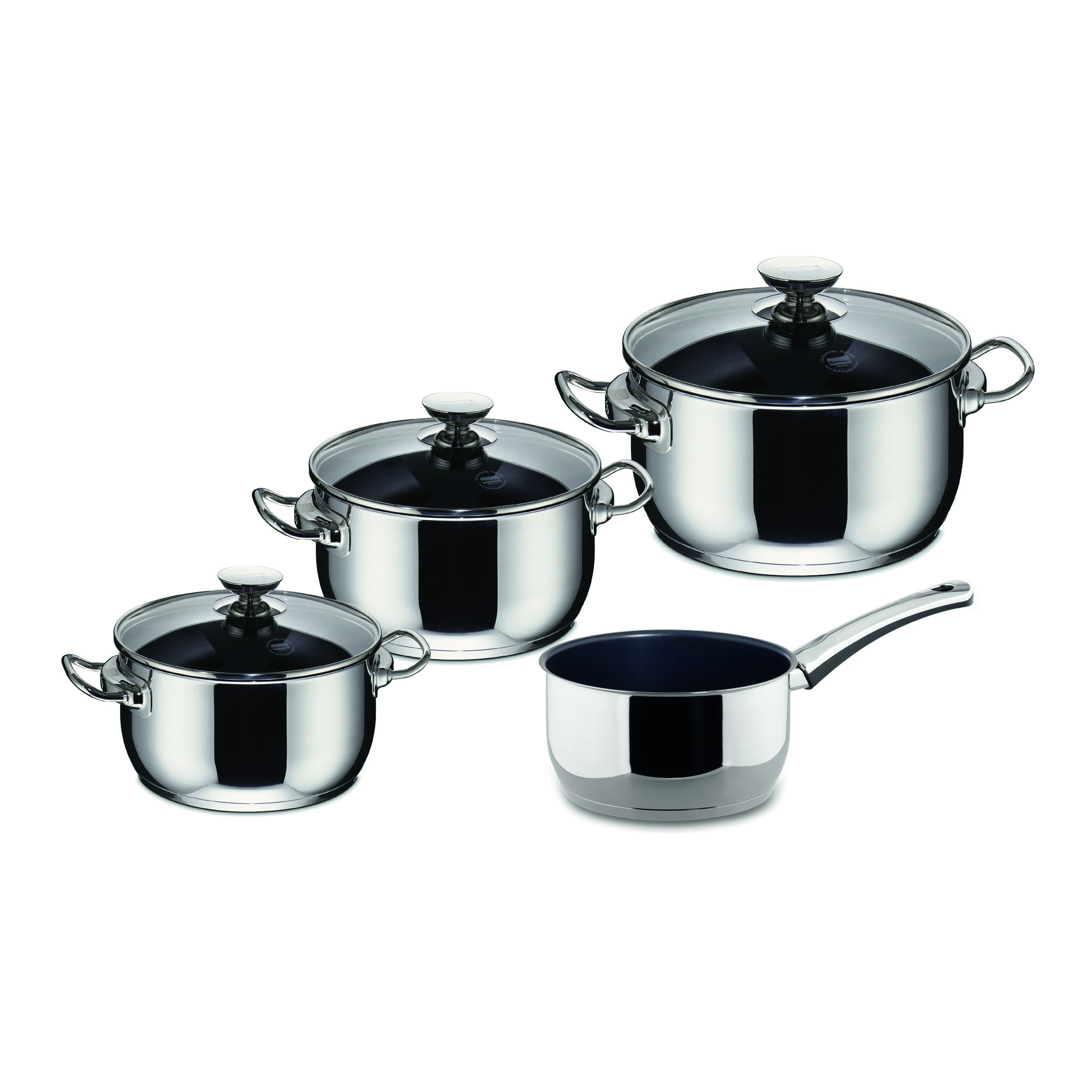 Berndes 4-piece cookware set Cooking pot with glass lid
