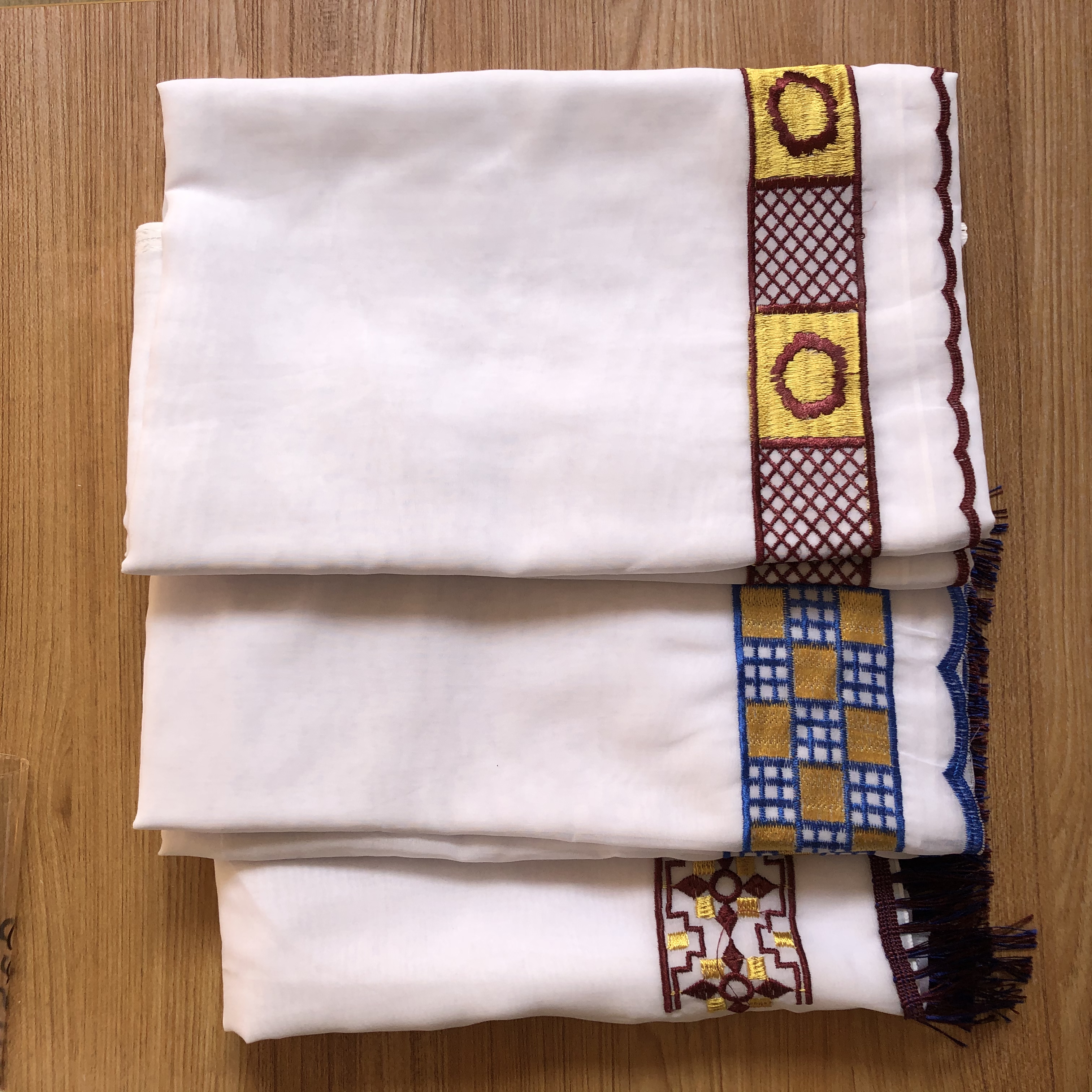African embroidered stole Arab turban scarf Jacquard strong twist scarf