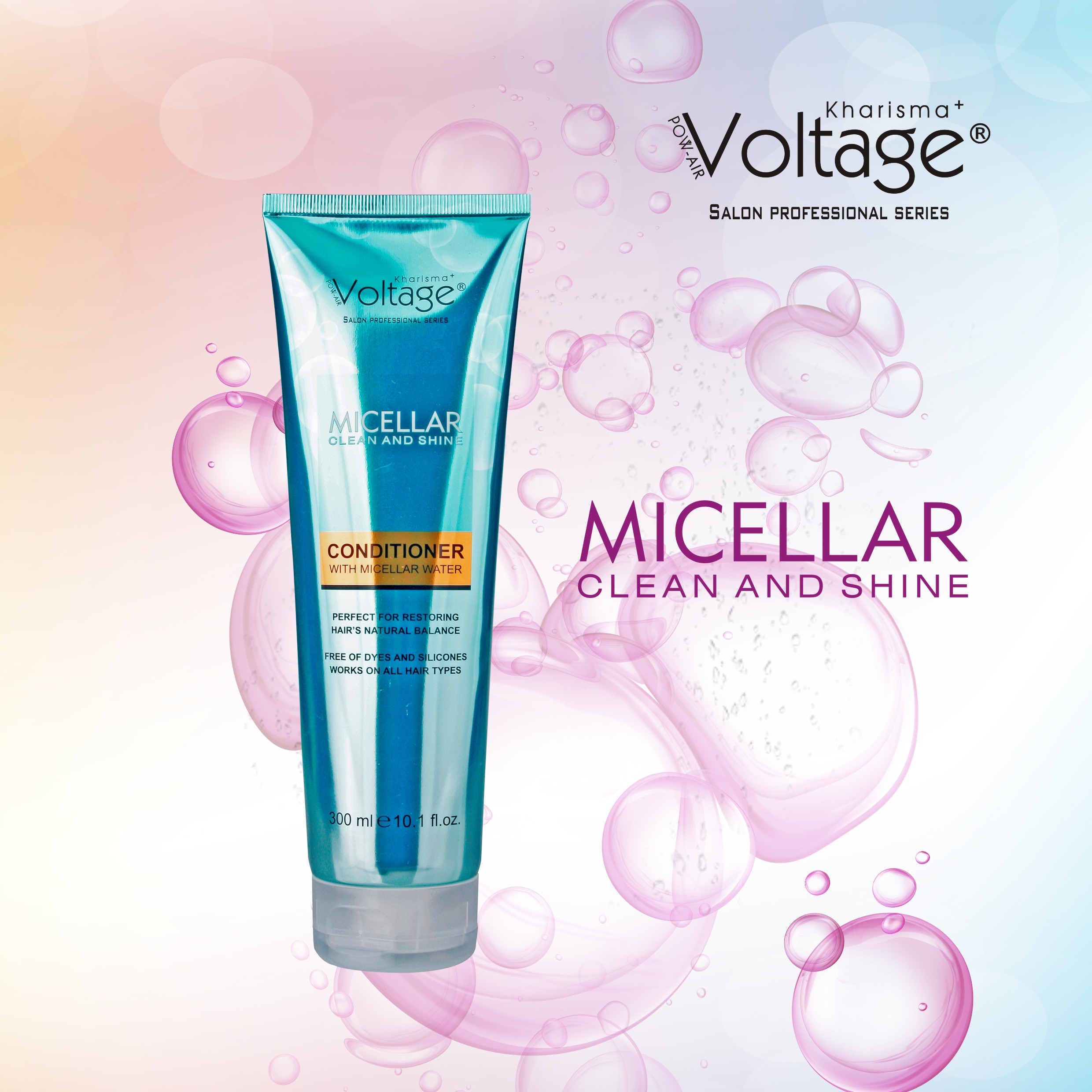 MICELLAR WATER Conditioner Anti-Residue for for fine or thin hair, color safe, gluten-free, sulfate-free, paraben free
