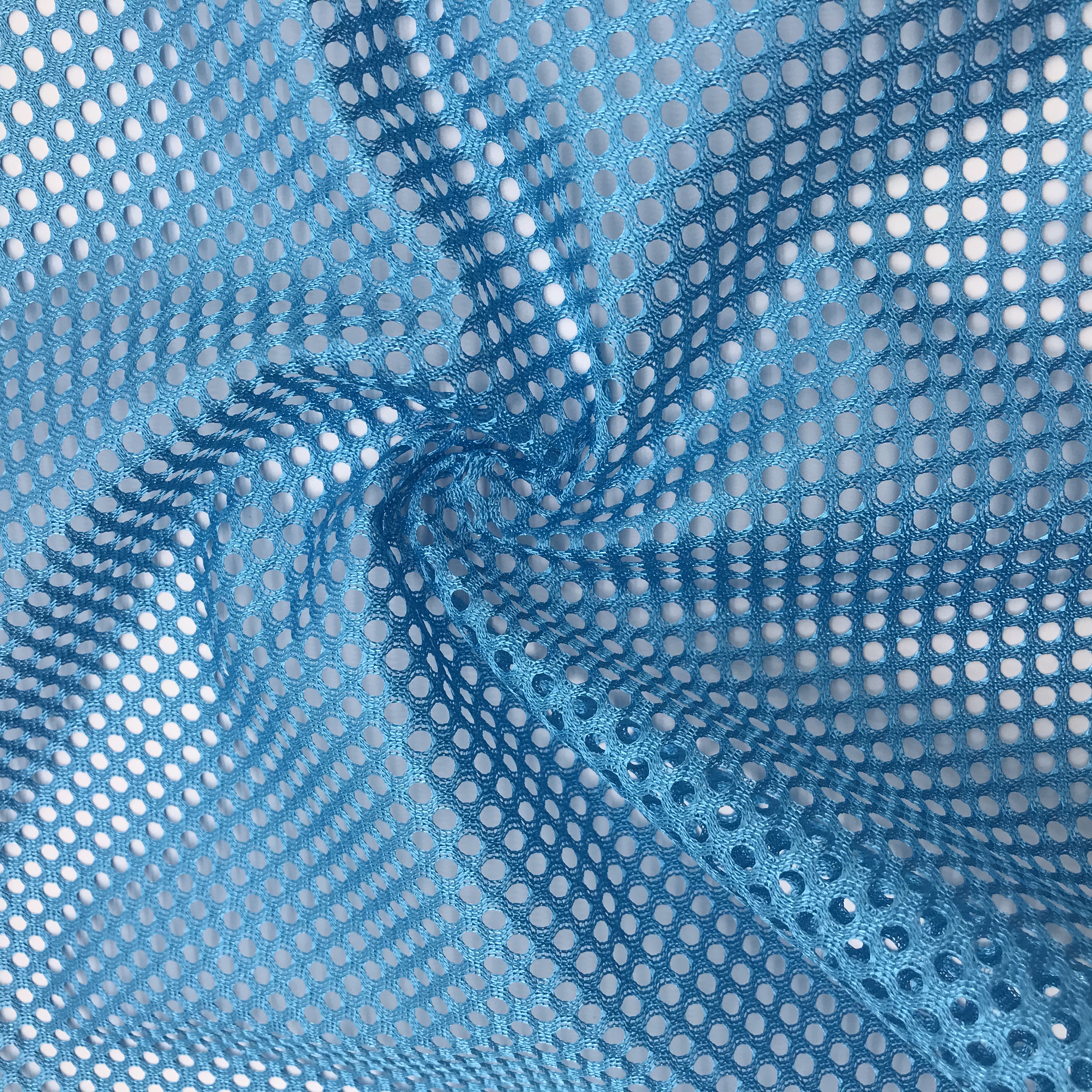 100% Polyester Blue Mesh Fabric