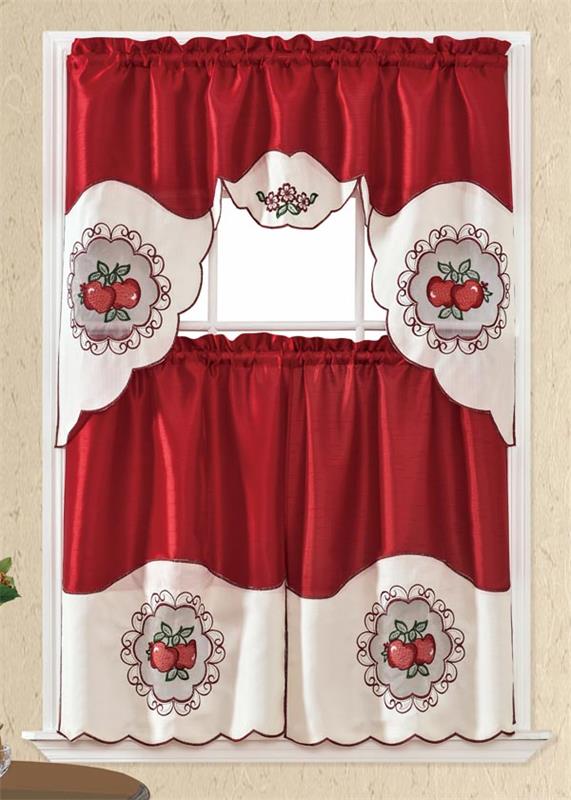 Fruits embroidery kitchen curtain HY19K027