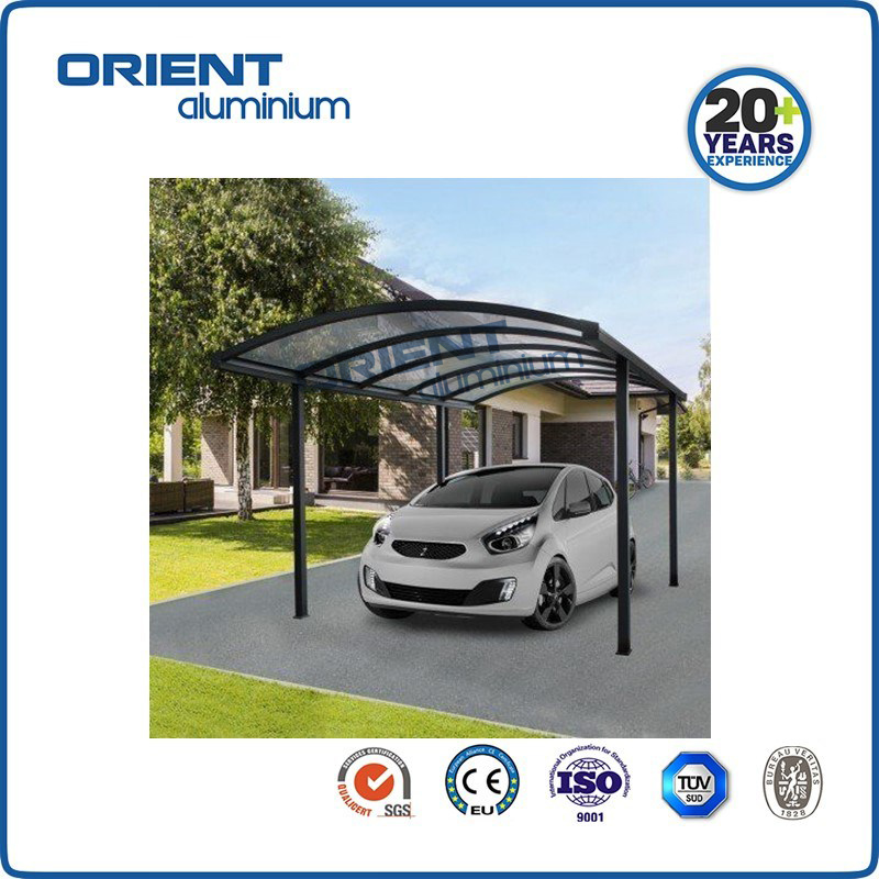Aluminum Double Carport Awning With Polycarbonate Fabric