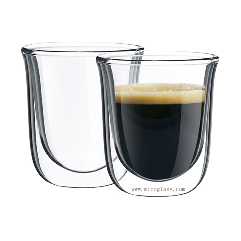 Double wall glass cup,borosilicate coffee glass,heat resistant coffee glass